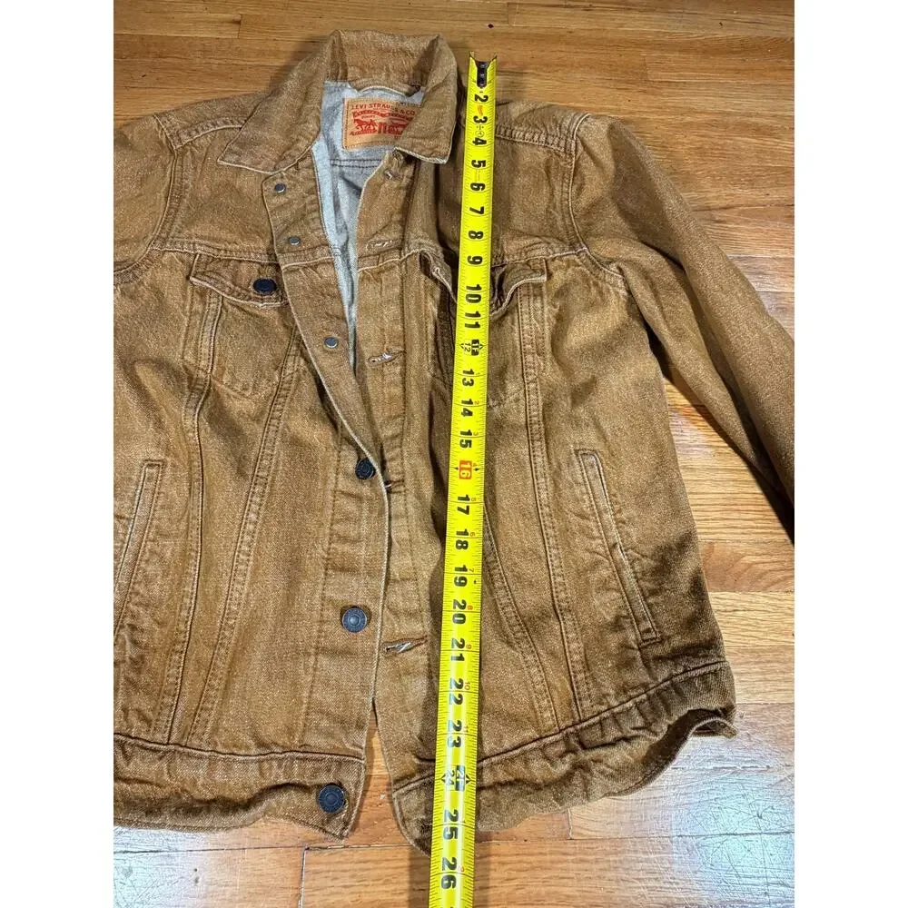 Levi Strauss & Co. Brown Denim Trucker Jacket Men’s Medium Distressed Western Je